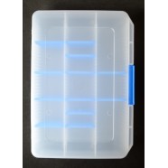 Коробка універсальна для риболовлі, Альянс КУ 260-3, зі знімними перегородками, 15 відсіків, розмір 260х187х48мм прозора